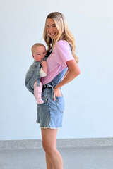 the indi - the mumsie baby wearing overalls maternity baby carrier pregnancy