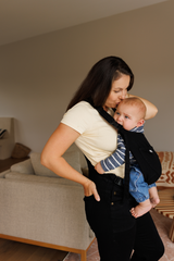 the stevie - the mumsie baby wearing overalls maternity baby carrier pregnancy