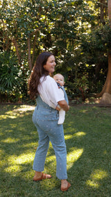 the valentina - the mumsie baby wearing overalls maternity baby carrier pregnancy