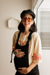 the stevie - the mumsie baby wearing overalls maternity baby carrier pregnancy