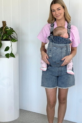 the indi - the mumsie baby wearing overalls maternity baby carrier pregnancy