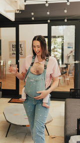the valentina - the mumsie baby wearing overalls maternity baby carrier pregnancy