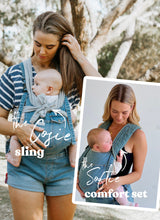 the ultimate comfort bundle - the mumsie baby wearing overalls maternity baby carrier pregnancy