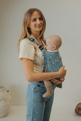 the valentina - the mumsie baby wearing overalls maternity baby carrier pregnancy