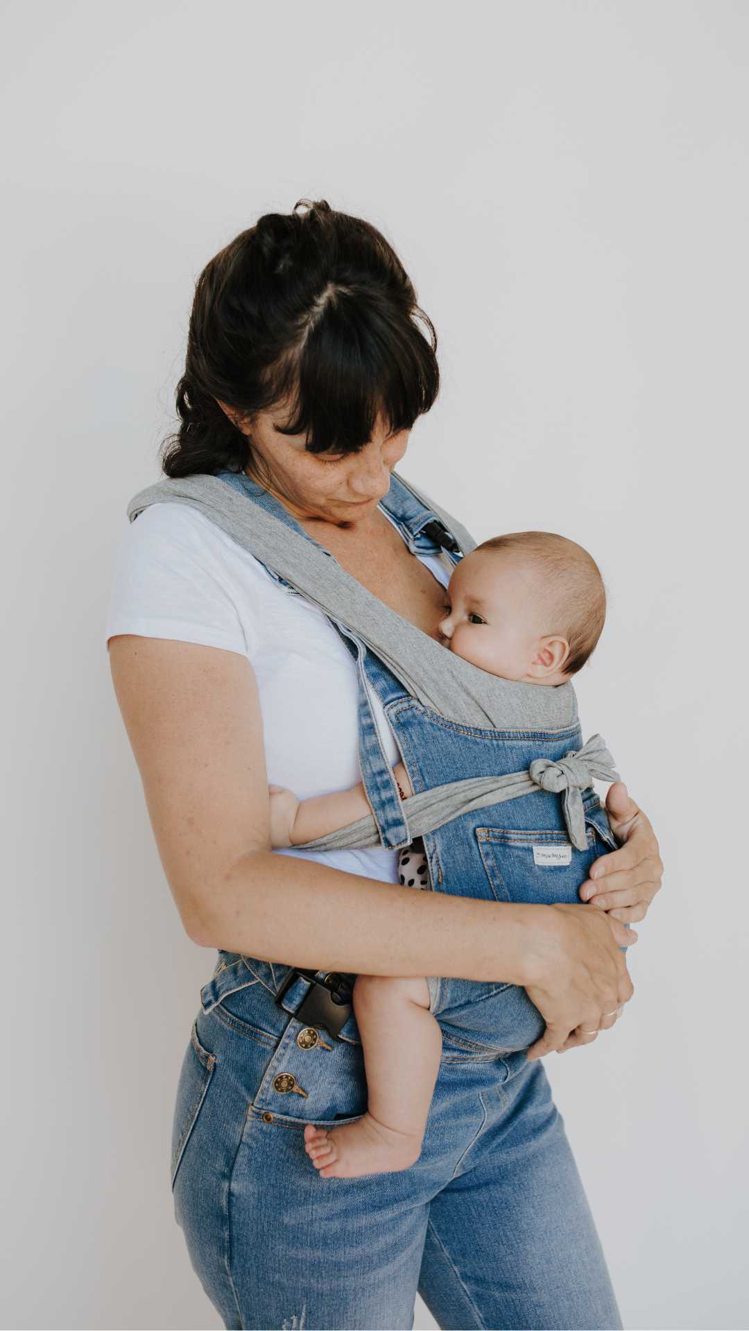 the cosie - the mumsie baby wearing overalls maternity baby carrier pregnancy