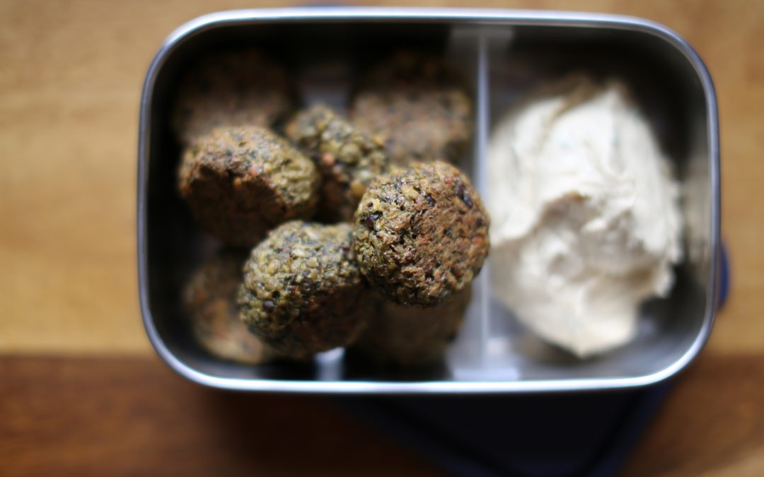 Baked Sprouted Lentil & Chickpea Falafels