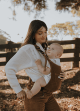 the caramella - the mumsie baby wearing overalls maternity baby carrier pregnancy