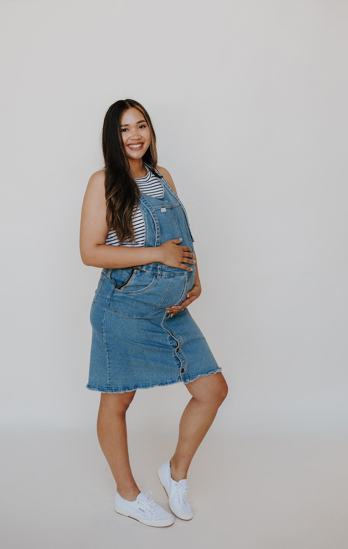 Shop Maternity Textured Dungaree Dress Online | Max UAE