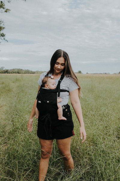 るるむ⭐︎the.mumsie⭐︎ブラックオーバーオールパンツとグレースカート The Mumsie - Baby Carrier Overalls All In One – the mumsie