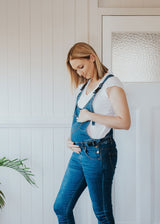 the night fever - deep blue - the mumsie baby wearing overalls maternity baby carrier pregnancy