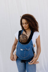 the night fever - medium blue - the mumsie baby wearing overalls maternity baby carrier pregnancy