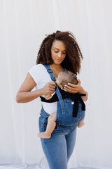 the night fever - medium blue - the mumsie baby wearing overalls maternity baby carrier pregnancy
