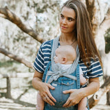 the summer - the mumsie baby wearing overalls maternity baby carrier pregnancy